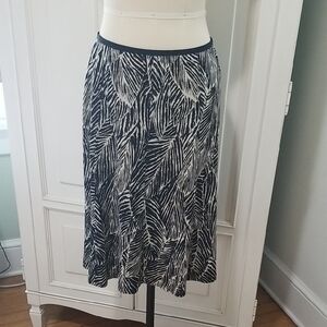 Diane Von Furstenberg Black and Cream A-Line Skirt